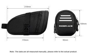 Sacoche de selle de vélo RIDERACE portable en cuir réfléchissant, petite sacoche de selle imperméable pour VTT et vélo de route, équipement de vélo - Product Image 6