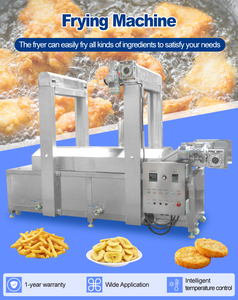 Freidora Industrial Eléctrica Continua de Acero Inoxidable para Hacer Patatas Fritas y <span class=keywords><strong>Donuts</strong></span>, Línea de Producción de Cebollas Fritas de Grado Alimenticio - Product Image 2