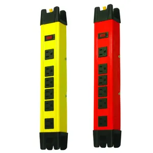 SEKURO 6/8/10 콘센트 서지 프로텍터 전원 스트립 USB 충전 포트/노란색의 6 피트 전원 코드와 300 줄