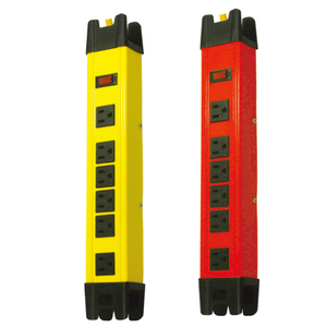 Presa SEKURO 6/8/10 striscia di protezione da sovratensione con porte di ricarica USB/300 <span class=keywords><strong>joule</strong></span> con cavo di alimentazione a 6 piedi in giallo - Product Image 1