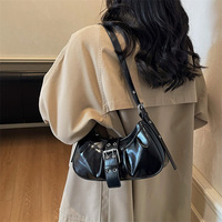 Sac à bandoulière messager pour femme, style coréen, portable, pour baguette, nouvelle collection hiver 2025, style occidental, exquis, luxe léger