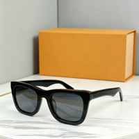 Lunettes de soleil polarisées unisexes vertes en métal à monture carrée intégrale avec verres PC dégradés et protection UV pour activités de plein air et mode