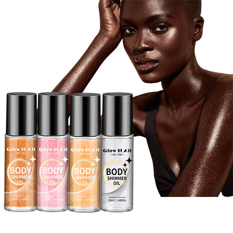 Cantik Oem/Odm от частной марки, оптовая продажа осветление тела мерцание масло для лица и тела