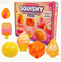Nouveaux Jouets Squishy Mignons à Remontée Lente, Lot de 6, Ensemble Anti-Stress Fidget, Autres Jouets Mochi à Presser, Coffret Cadeau Unisexe pour Enfants et Adultes