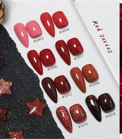 OEM Demonic Red Series Ibdgel UV Gel Polish 18 couleurs, non toxique, ensemble de produits de beauté, volume 15 ml