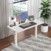 Bureau assis-debout électrique ergonomique moderne à moteur unique, hauteur réglable, 2 segments, pour bureau à domicile (1000N)