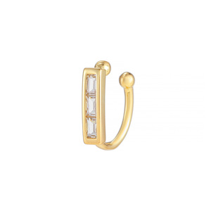 Boucles <span class=keywords><strong>d</strong></span>'oreilles <span class=keywords><strong>d</strong></span>élicates en zircon cubique plaqué or 18 carats Boucles <span class=keywords><strong>d</strong></span>'oreilles cartilage non percées pour femmes Manchette à la mode - Product Image 5