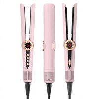 Toptan Titanyum LCD 2'si 1 Arada Saç Kurutma Makinesi ve Düzleştirici Aşırı Isınma Korumalı Taşınabilir Tasarım 1200W Güç Ev Kullanımı İçin