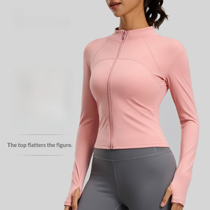 Custom UV Protection Women's Yoga Jacket Breathable Fitness <strong>Clothing</strong> Skinny Light Sun Protection <strong>Clothing</strong> - Product Image 1