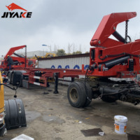 Semi-remorque porte-conteneurs à chargement latéral en fer, 3 essieux, 40 pieds, 37 tonnes, pour transport de conteneurs, à vendre