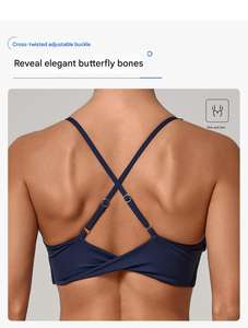 Ensemble de vêtements de sport pour femmes, composé d'un soutien-gorge en nylon respirant et anti-transpiration et d'un legging taille haute, idéal pour le fitness, la course à pied et le shopping. - Product Image 2