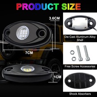 PEL RGB 9W 9LED LED Kit Underglow Car Light Multicolore 2 "Rock Lights pour Camions Atv SUV Moto Professionnel Étanche
