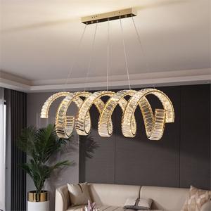 Lampe de remplacement magnétique en cristal pour <span class=keywords><strong>abat</strong></span>-<span class=keywords><strong>jour</strong></span> de luxe bar salon modulaire en forme de ressort éclairage moderne - Product Image 1