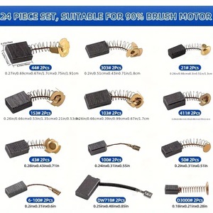 ชุดแปรงคาร์บอน 24 ชิ้นสำหรับเครื่องบดอะไหล่มอเตอร์ไฟฟ้า - Product Image 4