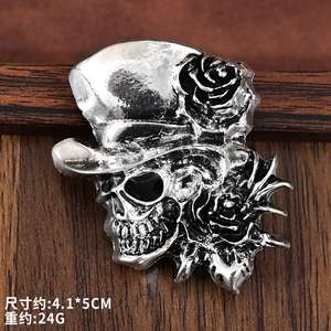 Fashion Motorcycle Biker Brooches Halloween Skull <b>Pin</b> Punk Skeleton <b>Badge</b> Gothic Brooch for Jewelry Accessory Gifts Wholesale - Product Image 6