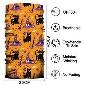 Bandana tubulaire sans couture anti UV pour Halloween, couvre-chef, <span class=keywords><strong>cache</strong></span>-<span class=keywords><strong>cou</strong></span> personnalisé de <span class=keywords><strong>montagne</strong></span> à usages multiples en soie de lait recyclé - Product Image 2
