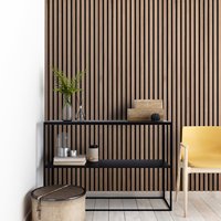 Plafonds muraux acoustiques à lattes intérieures élégantes Panneaux de séparation décoratifs Lattes en bois naturel Lattes élégantes en bois dur