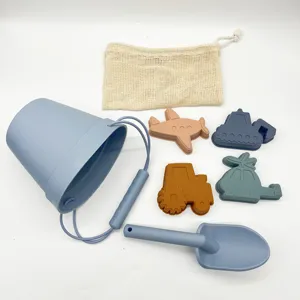 幼儿沙玩具儿童现代婴儿旅行友好沙模硅胶桶沙滩套装硅胶沙滩玩具