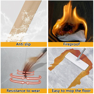 Không thấm nước 5mm SPC CuộN sàn nhà máy Giá vỏ thanh chống mài mòn gỗ đá phong cách cho khách sạn thương mại trong nhà phòng tập thể dục - Product Image 4