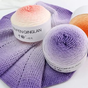 200g/Rolle für 5-fädiges, räumlich gefärbtes, handgewebtes, dichtes Baumwoll-Häkelgarn mit Farbverlauf, umweltfreundlich und pillingfrei - Product Image 1