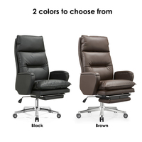 Chaise pivotante en cuir de luxe ergonomique pour bureau de direction Boss Business Management