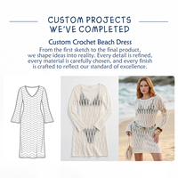 Ensemble 2 pièces OEM de paréos de bain tricotés avec jupe longue portefeuille, extensible, respirant, en crochet, pour la plage, personnalisable avec marque privée