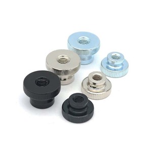 Zinc Plated M8 M10 Round Hand Adjusted Knurled Thumb Nut Through Hole Blind Tighten Nut - Product Image 5