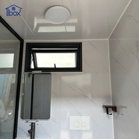 Cabine de salle de bain compacte multifonctionnelle de luxe tout-en-un pour l'extérieur avec armoire, douche et toilettes murales pour événements extérieurs