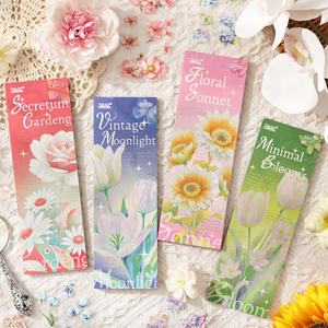 20 autocollants série de citations de fleurs autocollants créatifs avec <span class=keywords><strong>film</strong></span> découpé autocollants floraux pour journaux manuscrits - Product Image 2