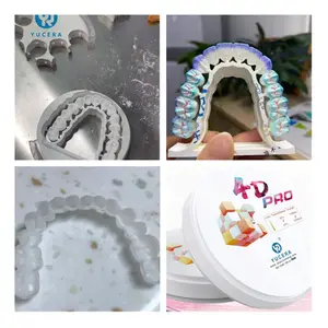 Vendita calda 4D Dental Ceramic pre-ombreggiato multistrato Zirconia Block Cad Cam laboratorio odontotecnico per mezza bocca