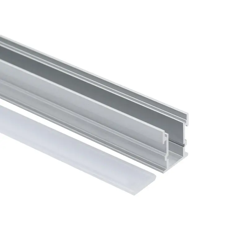 Dm21x26 Mm Saluran Led Lantai Profil Aluminium Tahan Air untuk Dekorasi Tanah Luar Ruangan Lampu Strip Led