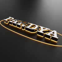 Letrero Comercial con Letras en 3D, Logotipo para Oficina, Interior/Exterior, Retroiluminado, Montado en Pared
