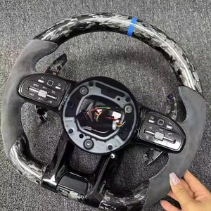 Volant sport en fibre de carbone forgée et suède, diamètre 385 mm, compatible avec Mercedes W205 W222 C63 <span class=keywords><strong>AMG</strong></span> - Product Image 3