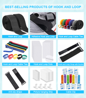 100 Pièces/Sac Bandes de fixation réutilisables avec logo imprimé pour gestion des câbles, attaches auto-agrippantes double face pour câbles et fils