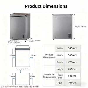Congélateur <span class=keywords><strong>coffre</strong></span> électrique Frestec <span class=keywords><strong>100L</strong></span>, congélateur profond à température unique pour usage domestique et hôtelier, 220V - Product Image 6
