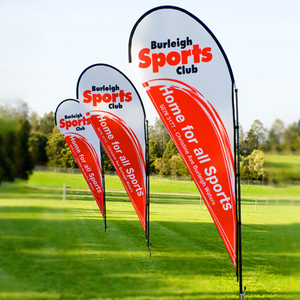 Nhà Máy quảng cáo Giọt Nước Mắt thả bay lông cờ tùy chỉnh bãi biển Cờ biểu ngữ và hiển thị phụ kiện với cực cơ sở Spike đứng - Product Image 2