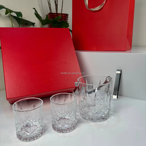 Glass Drinking Tubs with Handle Beverage & Ice Buckets for Bar Tableware for Champagne Parties - Product Image 1