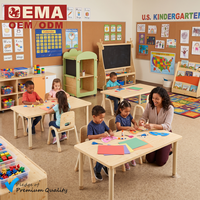 Bureau en bois massif réglable en hauteur multi-positions EMA avec plateau inclinable