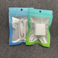 Gran oferta, bolsa de plástico de embalaje holográfica personalizada, bolsa ziplock cosmética, cierre de cremallera reutilizable que imprime su logotipo
