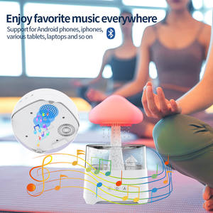 Humidificateur d'air multifonctionnel portable Cool Mist avec lampe LED 7 couleurs, purificateur d'air aromatique, meilleur humidificateur pour jouer de la musique - Product Image 2