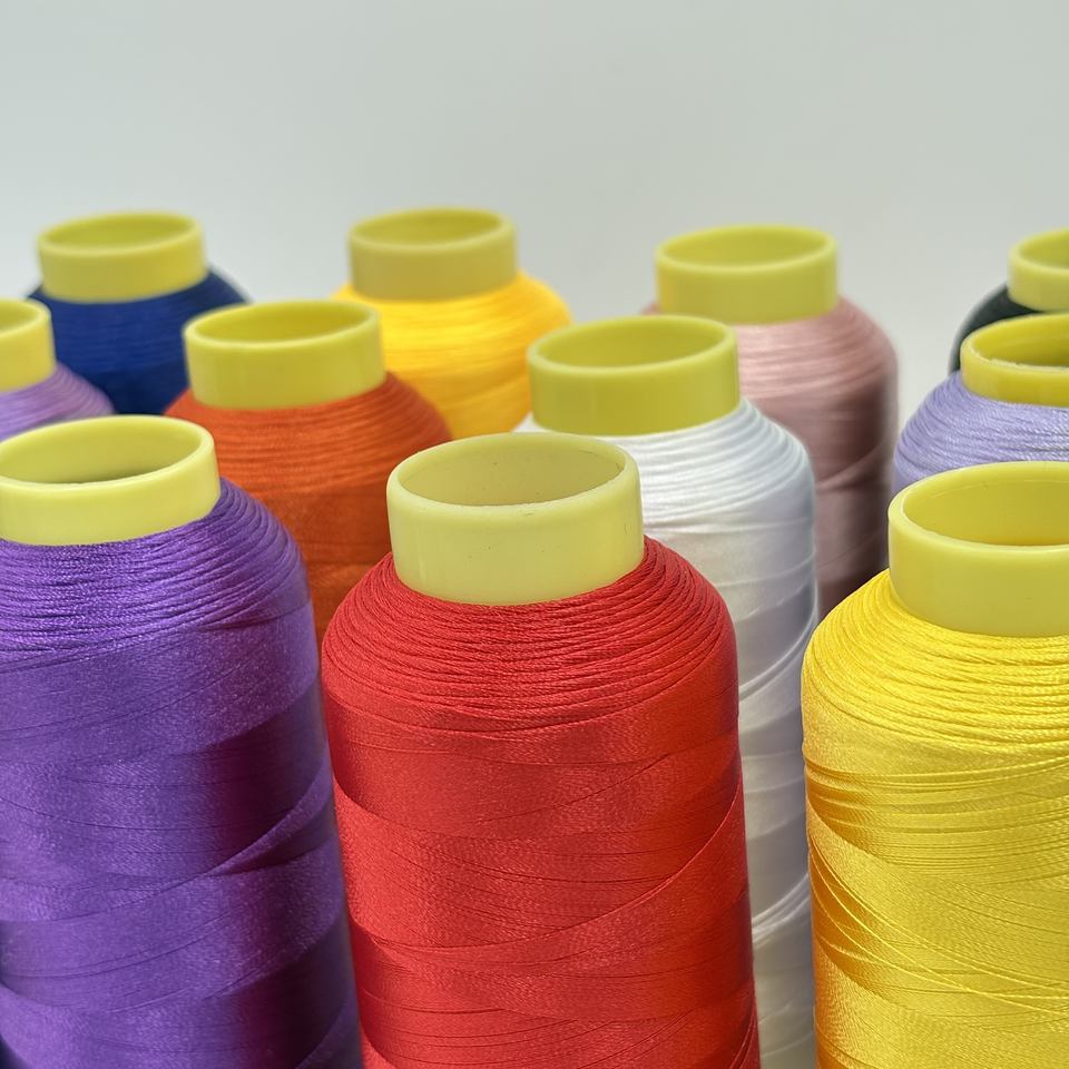 OEM Colorful Glossy Polyester Embroidery Dyed Thread Floss Thread Hand ...