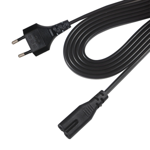 Cord Stromkabel 230V 2m Stromkabel mit Eurostecker an Euro Doppelbuchse C7 2-polig IEC 320 gerade - Product Image 1