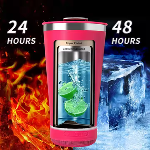 Vaso Térmico de Acero Inoxidable de Doble Pared de 17oz con Abrebotellas, Taza con Altavoz Bluetooth HQ Music, Elegante Taza Inteligente para Beber en Viajes - Product Image 3