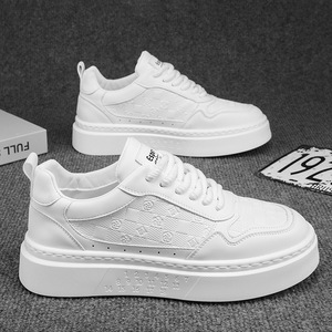 MOOM 2025 Chaussures décontractées pour hommes en cuir synthétique avec fermeture chaussette pour le printemps, respirantes, polyvalentes, pour le sport et la marche, style chunky - Product Image 3