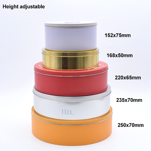 Giá bán buôn OEM tùy chỉnh hộp thiếc kim loại rỗng hộp thiếc ngày quà tặng bánh Biscuit Cookie vòng hộp thiếc - Product Image 5