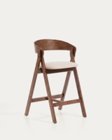 Chaises de bar modernes de style mid-century DISHI, tabourets de bar en bois, design personnalisé, chaise de restaurant avec siège en tissu pour café