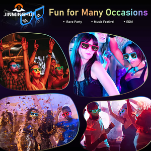 Venta al por mayor nueva atmósfera de vida nocturna accesorios bar KTV fiesta 7 colores flash LED Net celebridad gafas de sol gafas led - Product Image 6