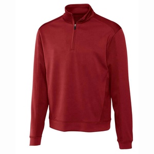 Sweat-shirt d'hiver épais et chaud à col montant, coupe classique, personnalisable, pour homme, avec fermeture éclair quart de tour, écologique, couleur unie - Product Image 1