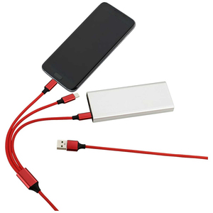 Câble de charge USB rapide 3 en 1 2A, tressé en nylon, pour téléphones portables, ordinateurs, imprimantes et lecteurs de codes-barres, avec compatibilité universelle - Product Image 5