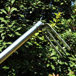 Stainless Steel Garden Rake 8 In Blade Outdoor Weeding Tool - Product Image 1